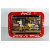 Coca-Cola advertising tray with fold out legs,