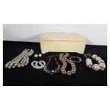Poly Asian themed jewelry box with beaded jewelry