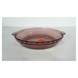 Corning / Pyrex colored glass pie plate.