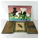 Animal themed wall art, two Asian style Turner