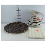 Kitchenware, 12.5" glass tile mosaic platter,