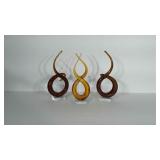 Murano glass set. These stand approximately 13"