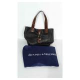 Dooney & Bourke leather handbag, black with brown