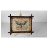 Early needlework in Eastlake style frame with