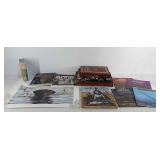 Group of books, Native Americans, flute sheet