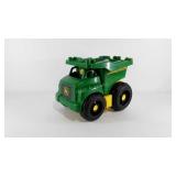 Mega Blocks John Deere dump truck with building