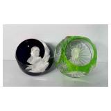 Paper weights, Both lightly marked, one is