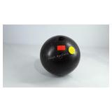 43.4 pound cannon ball, approximately 7" diameter