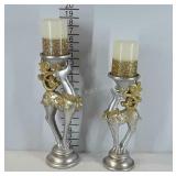 Christmas reindeer decorative candle holders with