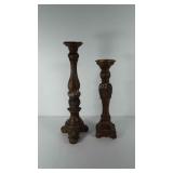 Pillar candle holders, 17" and 21"