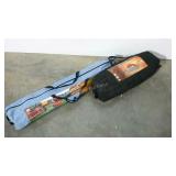 Ozark Trail camp cot and 9 x 7 tent, both in