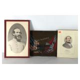 Civil War wall art, signed portrait print of