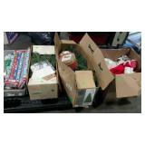 Skid lot: Christmas items. Wrapping paper,