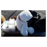 Skid Lot: big plush bear, books, etc. Note: this
