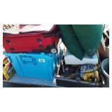 Skid Lot: suitcase, frames, power station (not