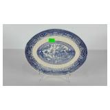 Blue Willow 13" platter, marked USA