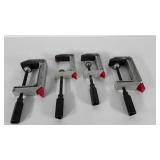 Wolfcraft C clamps, two 3" and two 4"