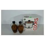 Small 1.5 quart slow cooker in package,  two