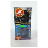DC Comic flying UFO balls, Superman and Batman,