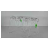 Metal wire plant stands, 13" tall, will hold up