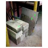 Group of 10 fire bricks and some misc slate