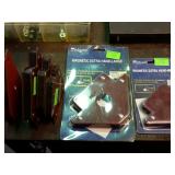 Group of six various size magnetic angle welders