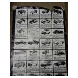 Paper print poster of Willies Jeep vehicles, has