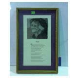 Framed wall decor print, entitled Warning by