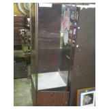Tall show room display cabinet, glass display top