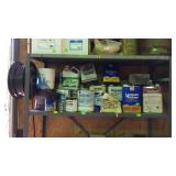 Shelf lot contents of auto paints, and related