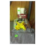 Small lot of paint supplies, rollers, plastic and