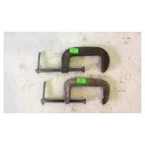 Two 4" C Clamps