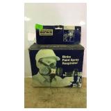 Painters lot, paint spray gun and respirator mask