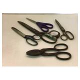 Five pairs of scissors one newer others nice older