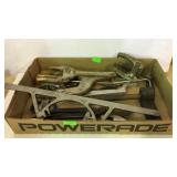 Box flat misc tools, gear puller tin snips valve