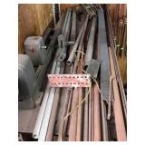 Steel lot, steel angle iron, some solid pieces,
