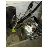 Group of metal, misc pieces of scrape metal on