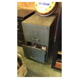Gray 2 drawer file cabinet