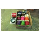 Box flat with several spools of auto type wire,
