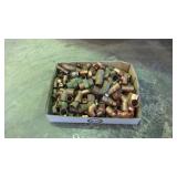 Small box flat filled with copper pipe fittings