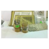 Set of drive pin punches in holder, and misc