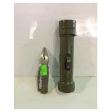 Military flashlight and pocket toll type pliers