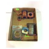 Small box flat with copper and other solder wire