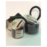 Three containers of wire conduit 3/8, 1/2, and