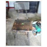Industrial shop table stool