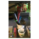 Group of funnels, and one small oil can, and oil
