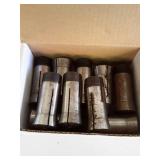 Group of 10 lathe collets