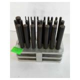 Set of transfer punch bits