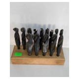 Set of 14 -1/2" shank drill bits
