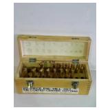 15 pc end mill set, Tin coated center cutting in